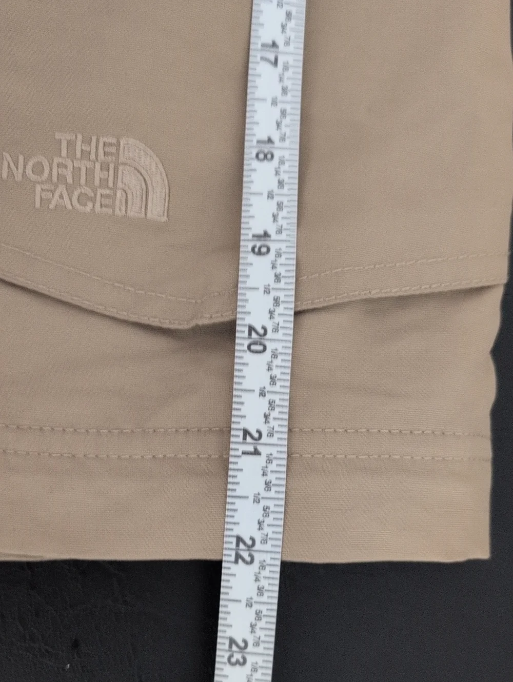 The North Face Beige Outdoor Cargo Shorts With Adjustable Belt